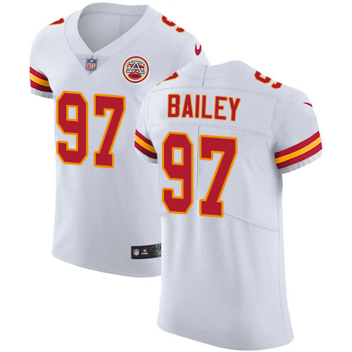 Men's Nike Kansas City Chiefs #97 Allen Bailey White Vapor Untouchable Elite Player NFL Jersey