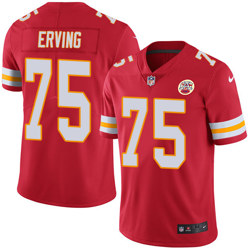 Youth Nike Kansas City Chiefs #75 Cameron Erving Red Team Color Vapor Untouchable Limited Player NFL Jersey