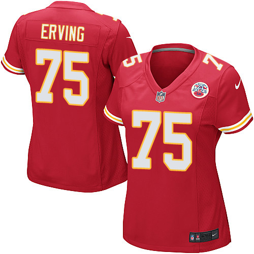 Women's Nike Kansas City Chiefs #75 Cameron Erving Game Red Team Color NFL Jersey