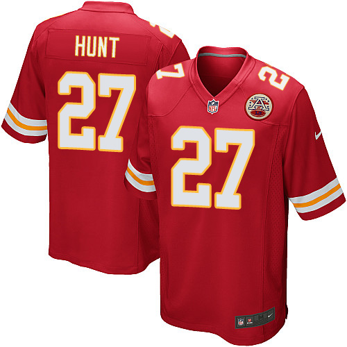 Men's Nike Kansas City Chiefs #27 Kareem Hunt Game Red Team Color NFL Jersey
