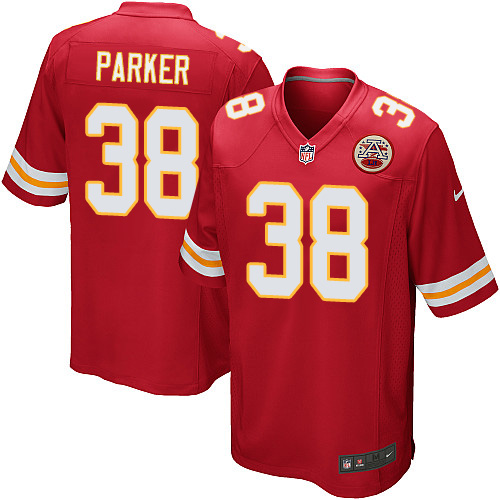 Men's Nike Kansas City Chiefs #38 Ron Parker Game Red Team Color NFL Jersey