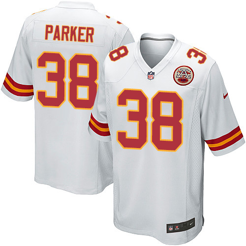Men's Nike Kansas City Chiefs #38 Ron Parker Game White NFL Jersey