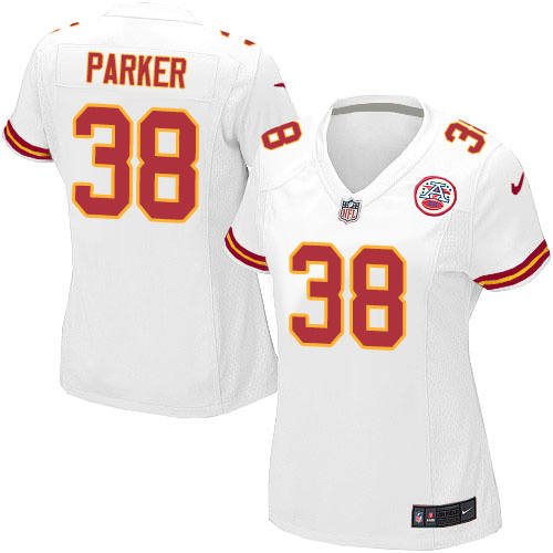 Women's Nike Kansas City Chiefs #38 Ron Parker Game White NFL Jersey