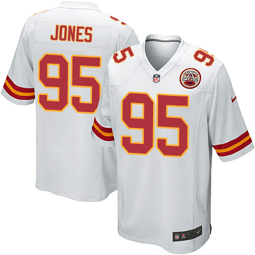 Men's Nike Kansas City Chiefs #95 Chris Jones Game White NFL Jersey