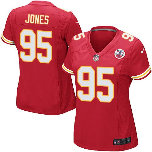 Women's Nike Kansas City Chiefs #95 Chris Jones Game Red Team Color NFL Jersey