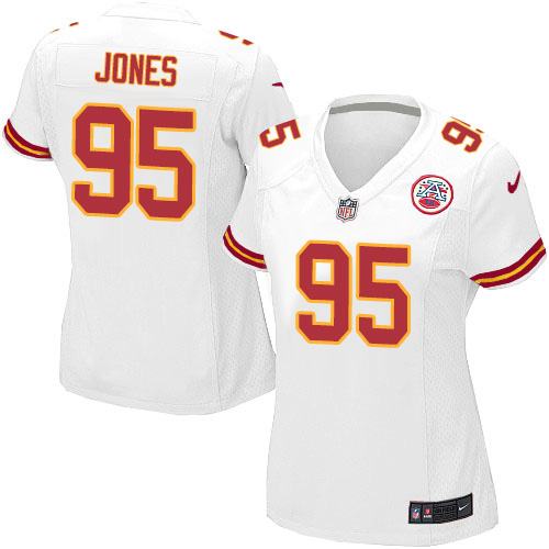 Women's Nike Kansas City Chiefs #95 Chris Jones Game White NFL Jersey