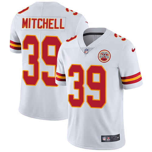 Men's Nike Kansas City Chiefs #39 Terrance Mitchell White Vapor Untouchable Limited Player NFL Jersey