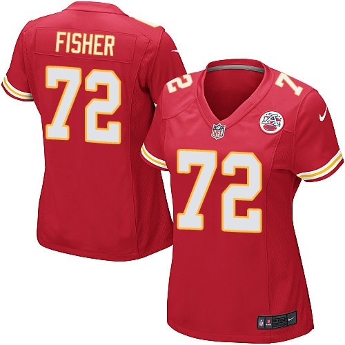 Women's Nike Kansas City Chiefs #72 Eric Fisher Game Red Team Color NFL Jersey