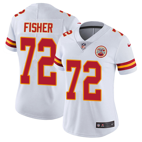 Women's Nike Kansas City Chiefs #72 Eric Fisher White Vapor Untouchable Elite Player NFL Jersey