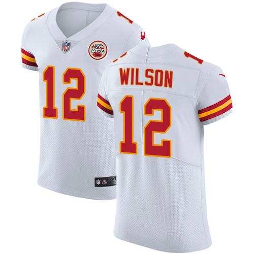 Men's Nike Kansas City Chiefs #12 Albert Wilson White Vapor Untouchable Elite Player NFL Jersey