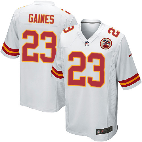 Men's Nike Kansas City Chiefs #23 Phillip Gaines Game White NFL Jersey