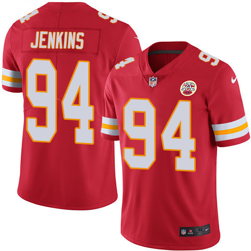 Men's Nike Kansas City Chiefs #94 Jarvis Jenkins Red Team Color Vapor Untouchable Limited Player NFL Jersey