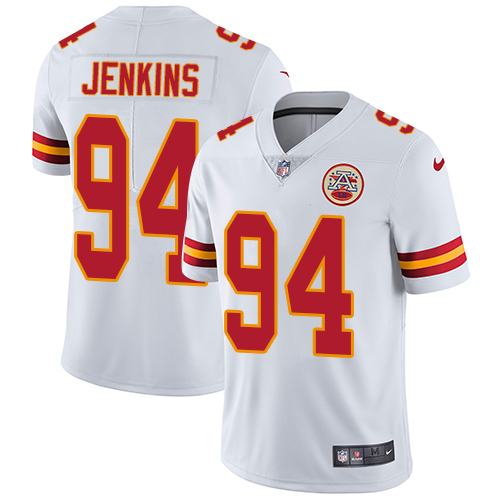 Men's Nike Kansas City Chiefs #94 Jarvis Jenkins White Vapor Untouchable Limited Player NFL Jersey
