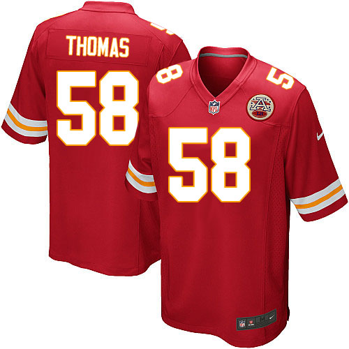 Men's Nike Kansas City Chiefs #58 Derrick Thomas Game Red Team Color NFL Jersey