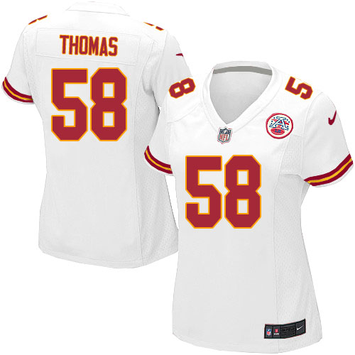 Women's Nike Kansas City Chiefs #58 Derrick Thomas Game White NFL Jersey