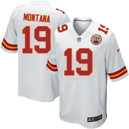 Men's Nike Kansas City Chiefs #19 Joe Montana Game White NFL Jersey