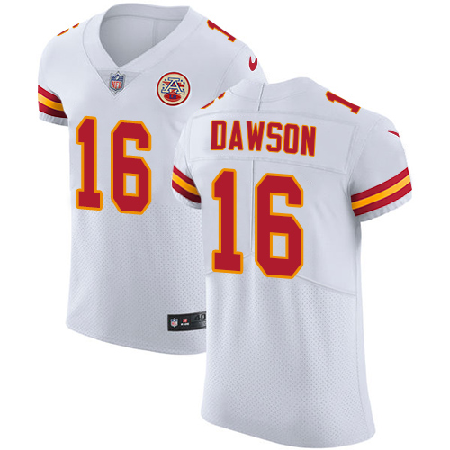 Men's Nike Kansas City Chiefs #16 Len Dawson White Vapor Untouchable Elite Player NFL Jersey