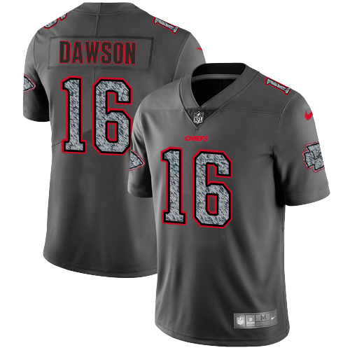 Men's Nike Kansas City Chiefs #16 Len Dawson Gray Static Vapor Untouchable Limited NFL Jersey