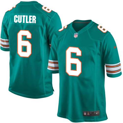 Men's Nike Miami Dolphins #6 Jay Cutler Game Aqua Green Alternate NFL Jersey