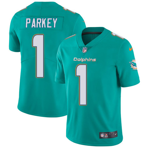 Men's Nike Miami Dolphins #1 Cody Parkey Aqua Green Team Color Vapor Untouchable Limited Player NFL Jersey