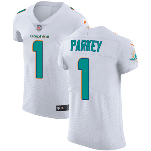 Men's Nike Miami Dolphins #1 Cody Parkey Elite White NFL Jersey