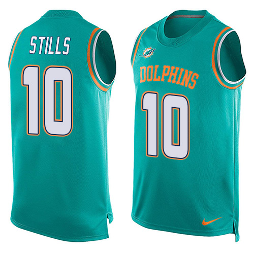 Men's Nike Miami Dolphins #10 Kenny Stills Limited Aqua Green Player Name & Number Tank Top NFL Jersey