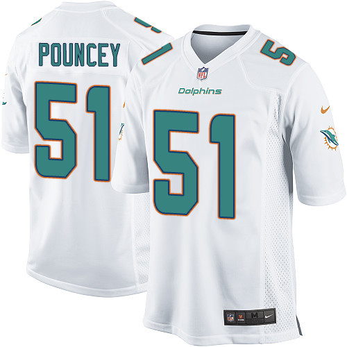 Youth Nike Miami Dolphins #51 Mike Pouncey Game White NFL Jersey
