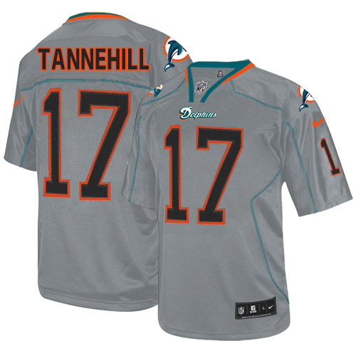 Men's Nike Miami Dolphins #17 Ryan Tannehill Elite Lights Out Grey NFL Jersey