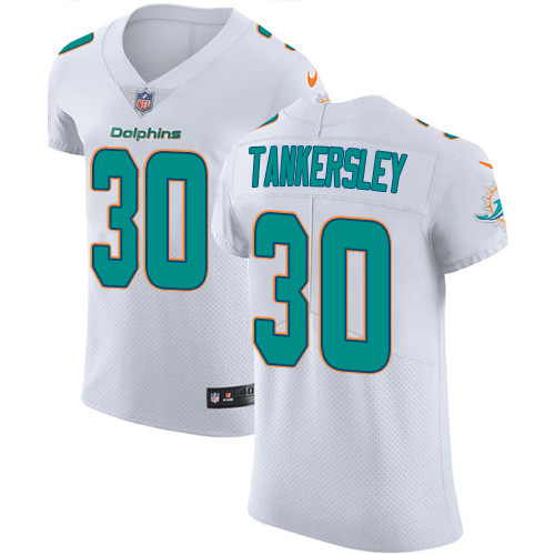 Men's Nike Miami Dolphins #30 Cordrea Tankersley Elite White NFL Jersey