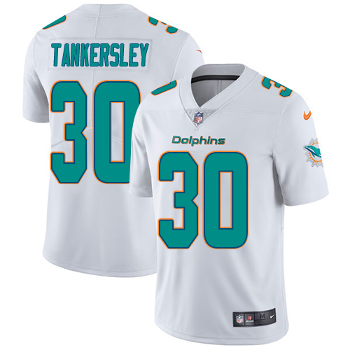 Men's Nike Miami Dolphins #30 Cordrea Tankersley White Vapor Untouchable Limited Player NFL Jersey