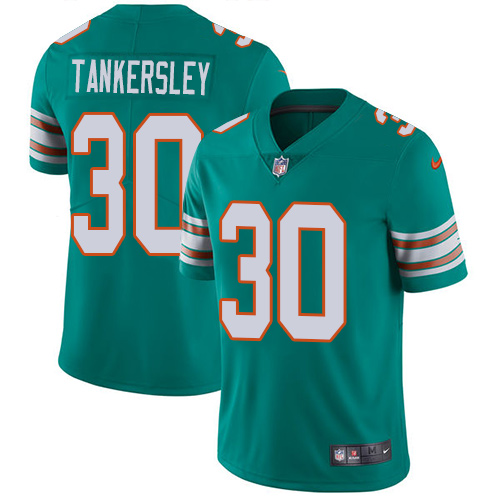 Men's Nike Miami Dolphins #30 Cordrea Tankersley Aqua Green Alternate Vapor Untouchable Limited Player NFL Jersey