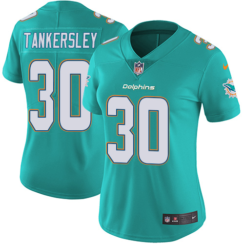 Women's Nike Miami Dolphins #30 Cordrea Tankersley Aqua Green Team Color Vapor Untouchable Limited Player NFL Jersey