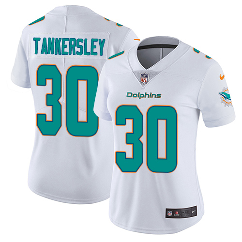 Women's Nike Miami Dolphins #30 Cordrea Tankersley White Vapor Untouchable Limited Player NFL Jersey