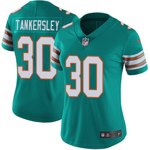 Women's Nike Miami Dolphins #30 Cordrea Tankersley Aqua Green Alternate Vapor Untouchable Elite Player NFL Jersey