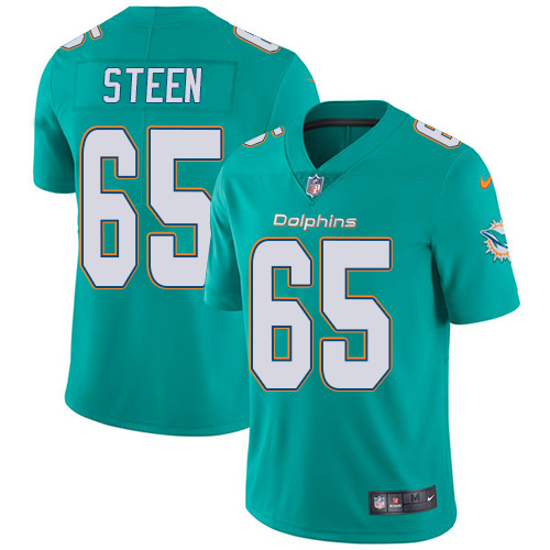 Youth Nike Miami Dolphins #65 Anthony Steen Aqua Green Team Color Vapor Untouchable Elite Player NFL Jersey