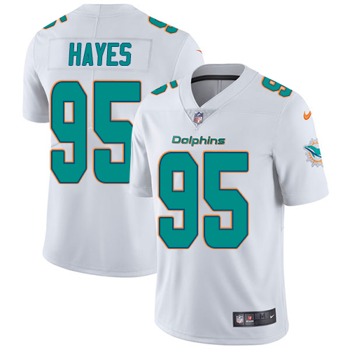 Men's Nike Miami Dolphins #95 William Hayes White Vapor Untouchable Limited Player NFL Jersey
