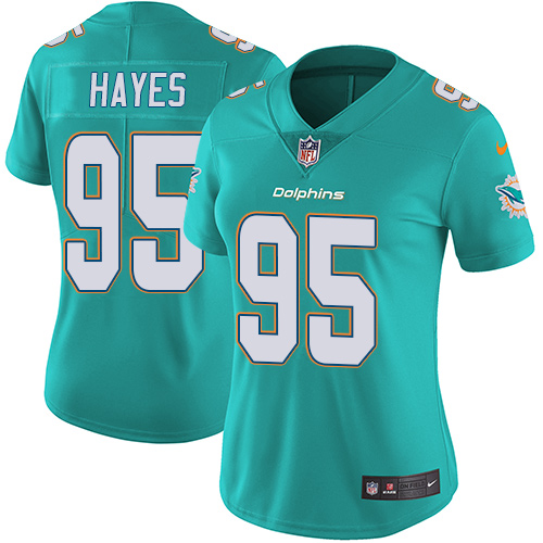 Women's Nike Miami Dolphins #95 William Hayes Aqua Green Team Color Vapor Untouchable Elite Player NFL Jersey