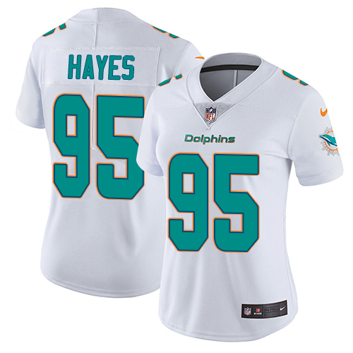 Women's Nike Miami Dolphins #95 William Hayes White Vapor Untouchable Limited Player NFL Jersey