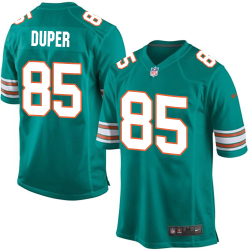 Men's Nike Miami Dolphins #85 Mark Duper Game Aqua Green Alternate NFL Jersey