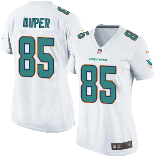 Women's Nike Miami Dolphins #85 Mark Duper Game White NFL Jersey