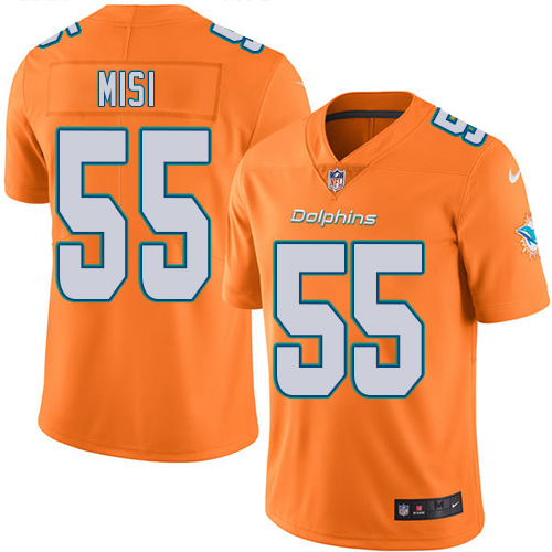 Men's Nike Miami Dolphins #55 Koa Misi Limited Orange Rush Vapor Untouchable NFL Jersey