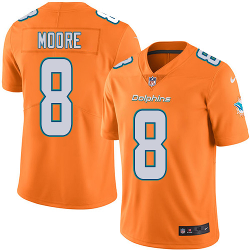 Men's Nike Miami Dolphins #8 Matt Moore Elite Orange Rush Vapor Untouchable NFL Jersey