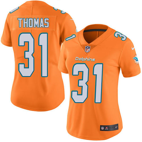 Women's Nike Miami Dolphins #31 Michael Thomas Limited Orange Rush Vapor Untouchable NFL Jersey