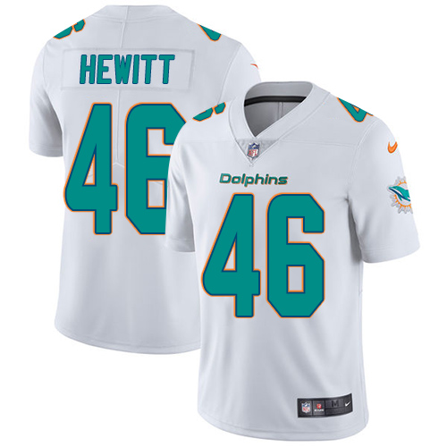 Men's Nike Miami Dolphins #46 Neville Hewitt White Vapor Untouchable Limited Player NFL Jersey