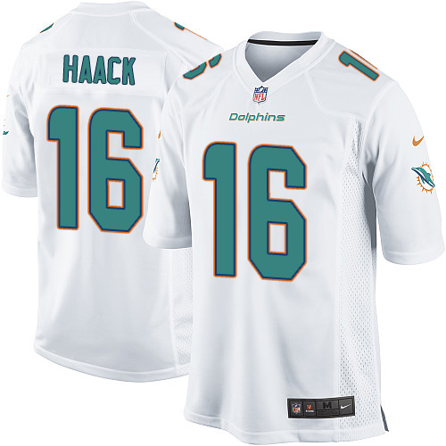 Men's Nike Miami Dolphins #16 Matt Haack Game White NFL Jersey