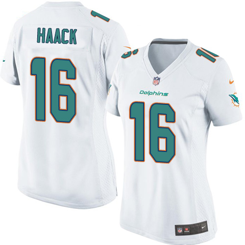 Women's Nike Miami Dolphins #16 Matt Haack Game White NFL Jersey