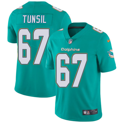 Men's Nike Miami Dolphins #67 Laremy Tunsil Aqua Green Team Color Vapor Untouchable Limited Player NFL Jersey