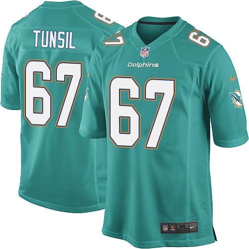 Men's Nike Miami Dolphins #67 Laremy Tunsil Game Aqua Green Team Color NFL Jersey