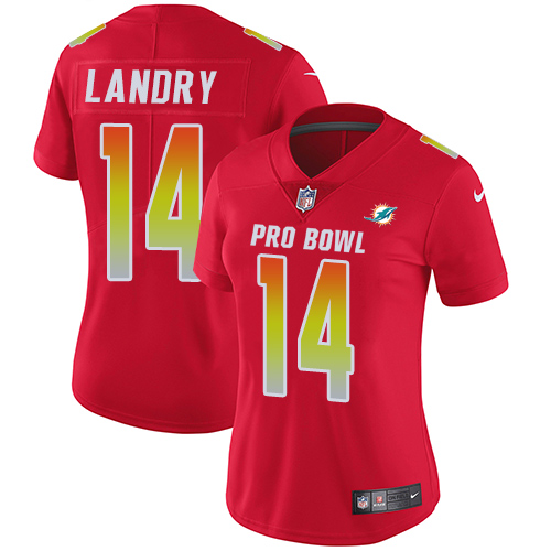 Women's Nike Miami Dolphins #14 Jarvis Landry Limited Red 2018 Pro Bowl NFL Jersey