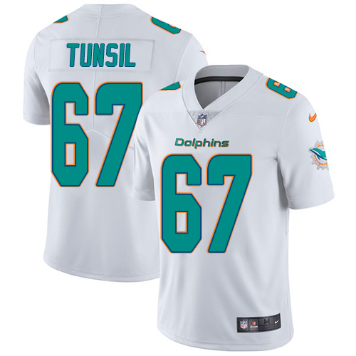 Men's Nike Miami Dolphins #67 Laremy Tunsil White Vapor Untouchable Limited Player NFL Jersey